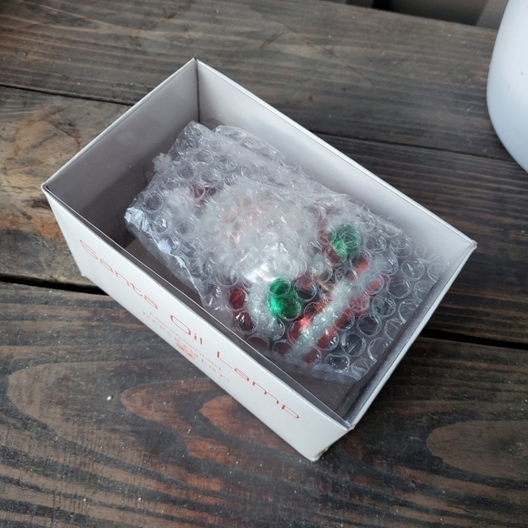 Dept 56 Santa handblown Oil Lamp Mercury Glass Holiday shimmery - Picture 4 of 14